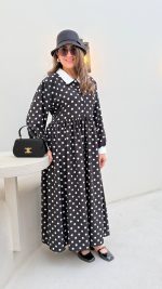 پیراهن بلند خال‌خالی - Image 8