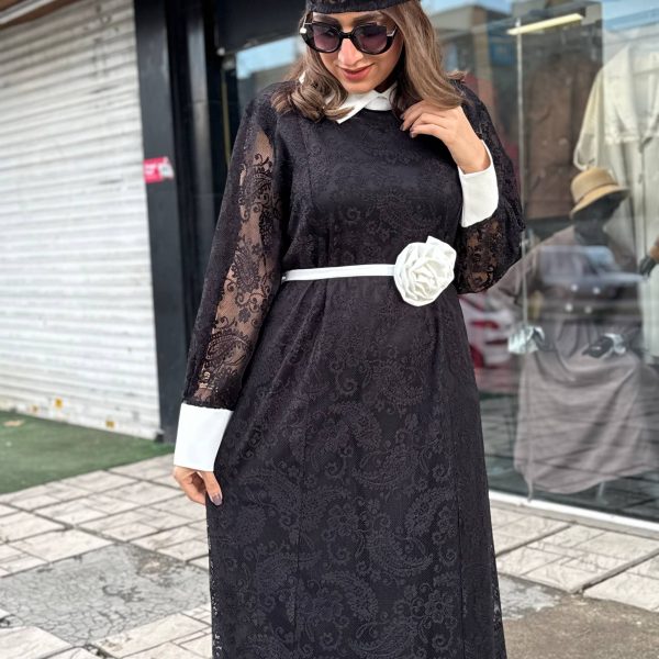 پیراهن مشکی رز شب