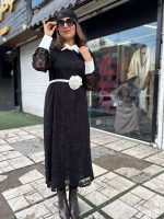 پیراهن مشکی رز شب