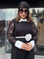 پیراهن مشکی رز شب