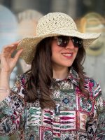 کلاه رافیا لبه بلند