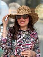 کلاه رافیا لبه بلند