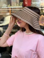 نقاب حصیری تاشو نسکافه ای راه راه