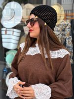 کلاه ماتیلدا قلاب بافی