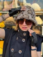 کلاه باکت خزدار پلنگی - تصویر 6