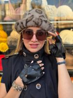 کلاه باکت خزدار پلنگی