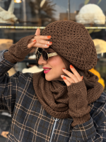 ست شال کلاه دستکش فرانسوی - تصویر 2