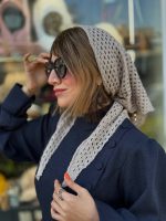 روسری قلاب بافی سه گوش